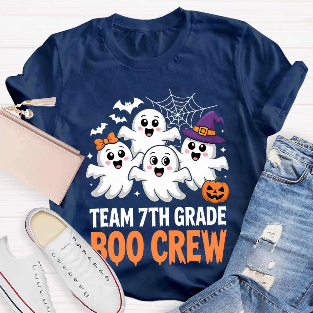 Personalized Grade Team 7th Grade Boo Crew T-Shirt