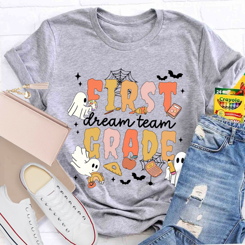 Personalized Grade First Grade Dream Team Halloween T-shirt