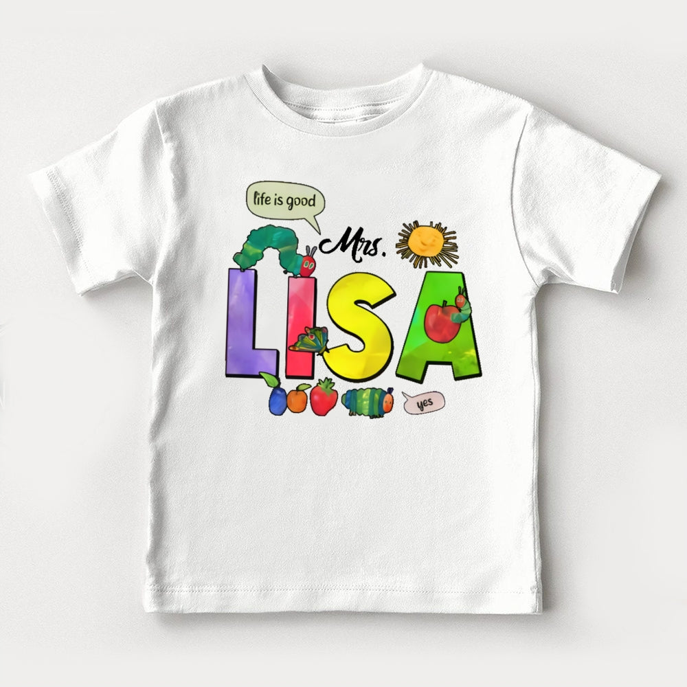 Personalized Name The Very Hungry Caterpillar Toddler T-shirts