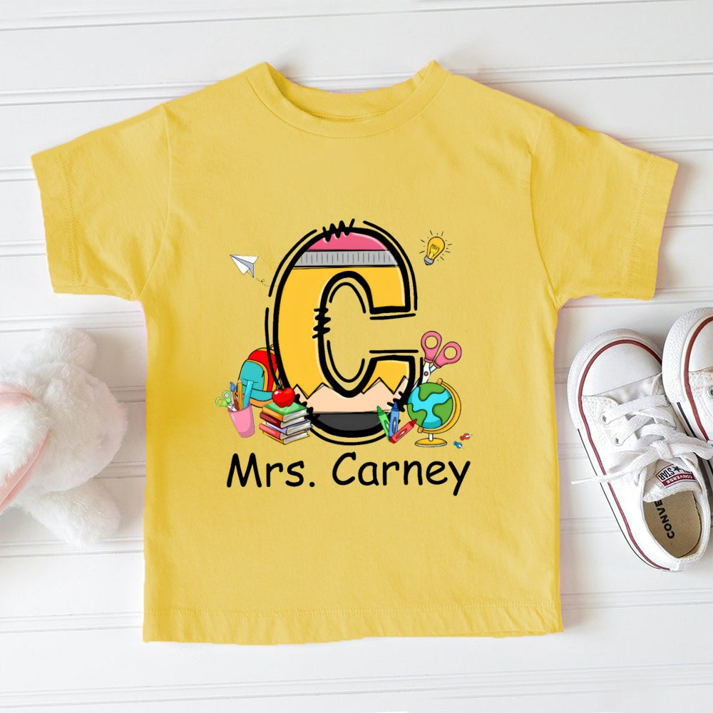Personalized Name Initials Design Toddler T-Shirts