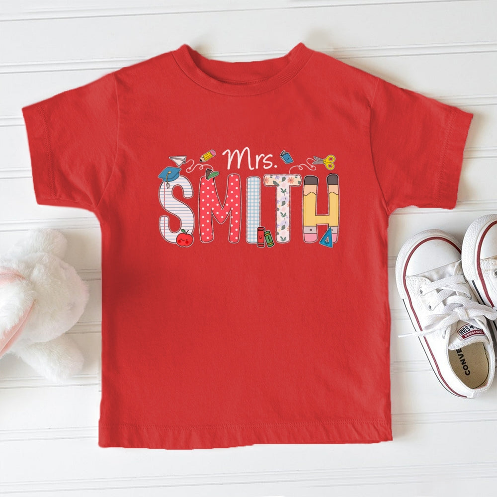 Personalized Name Paper Airplane Polka Dot Design Toddler T-Shirts