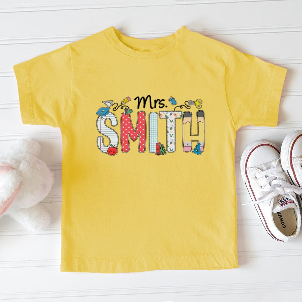 Personalized Name Paper Airplane Polka Dot Design Toddler T-Shirts