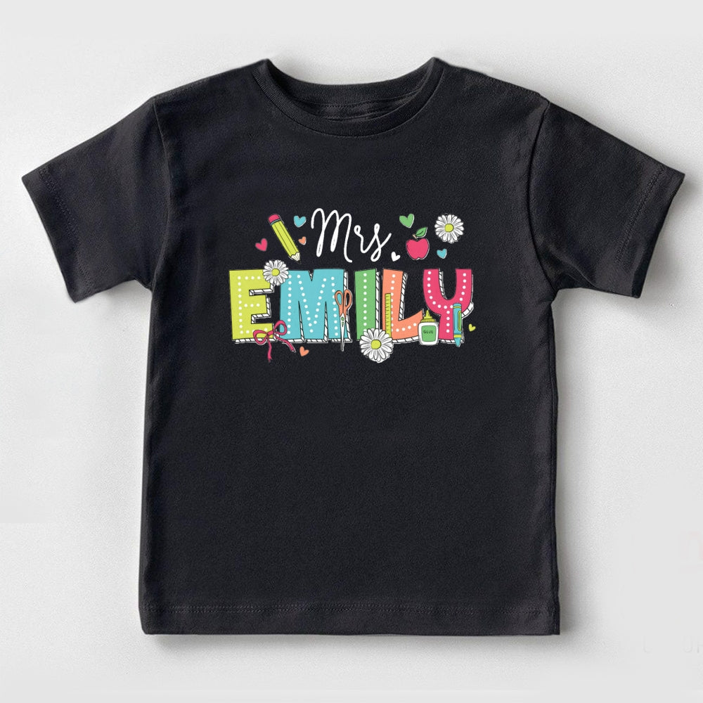 Personalized Name Colorful Letter Toddler T-Shirts