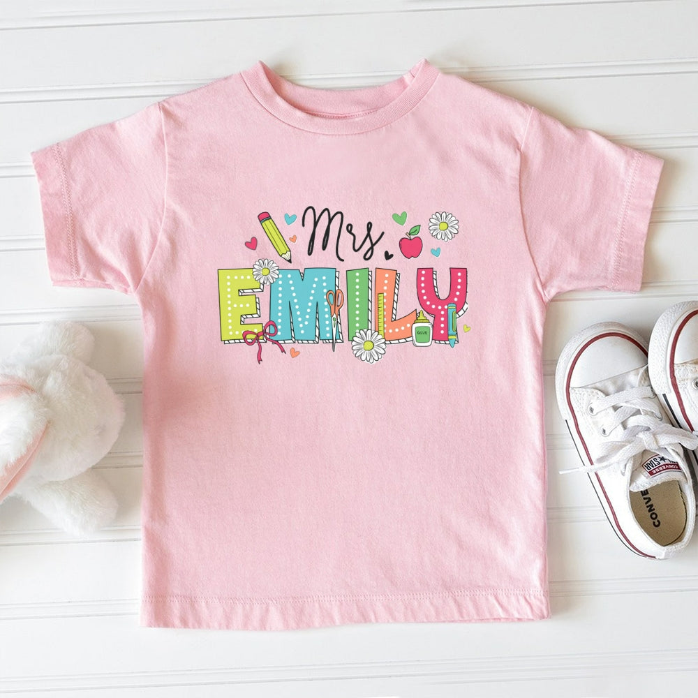 Personalized Name Colorful Letter Toddler T-Shirts