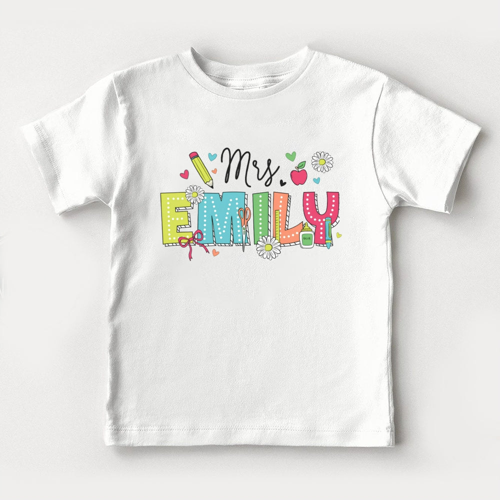 Personalized Name Colorful Letter Toddler T-Shirts