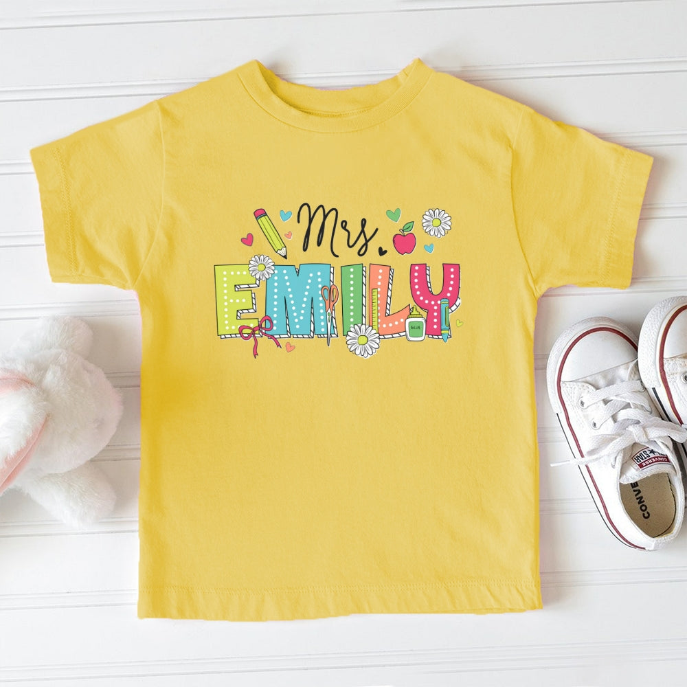 Personalized Name Colorful Letter Toddler T-Shirts