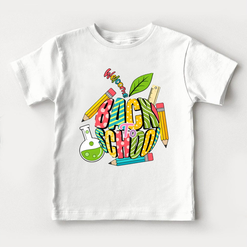 Welcome Back To School Apple Toddler T-Shirts