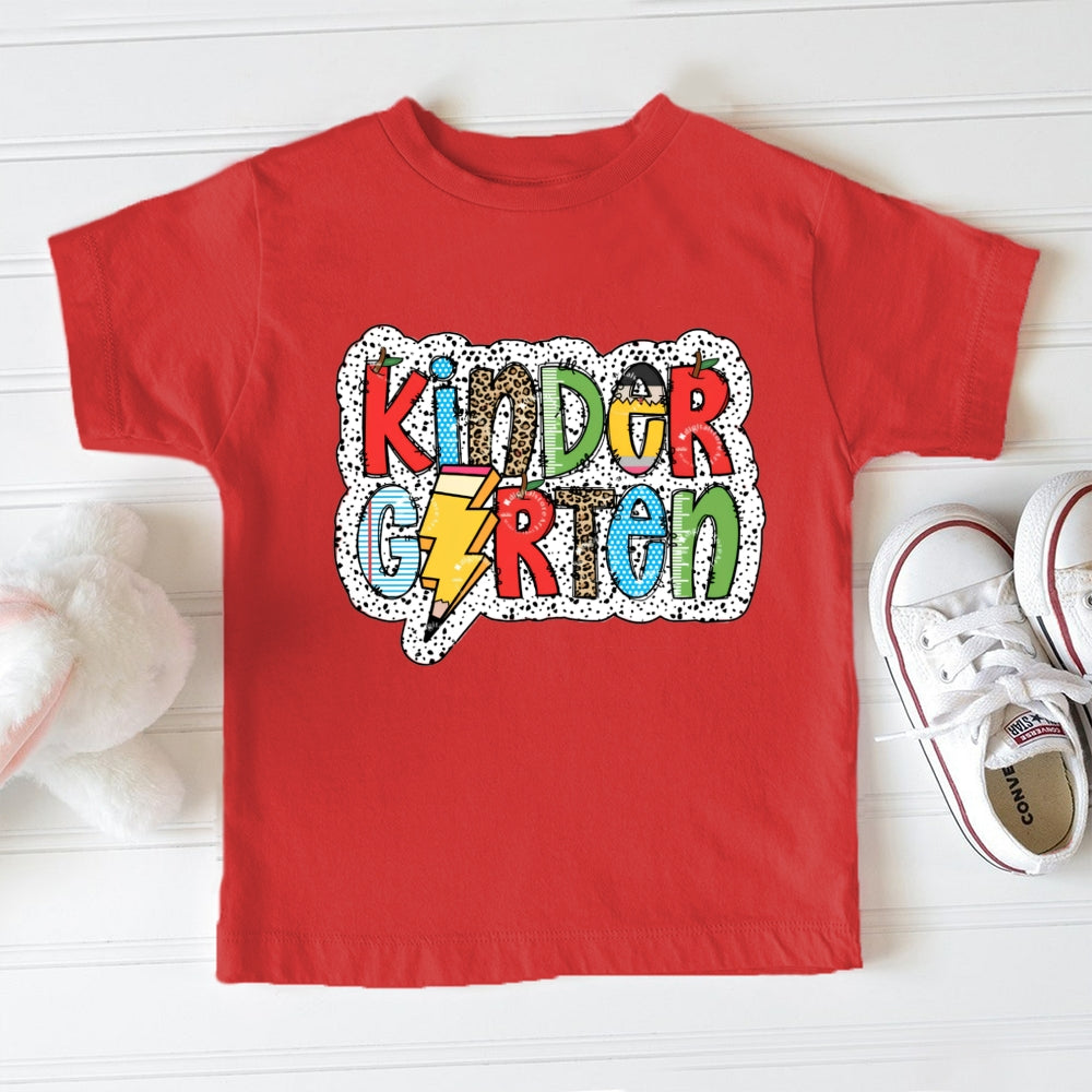 Kindergarten Colorful Letter Pencil Toddler T-Shirts