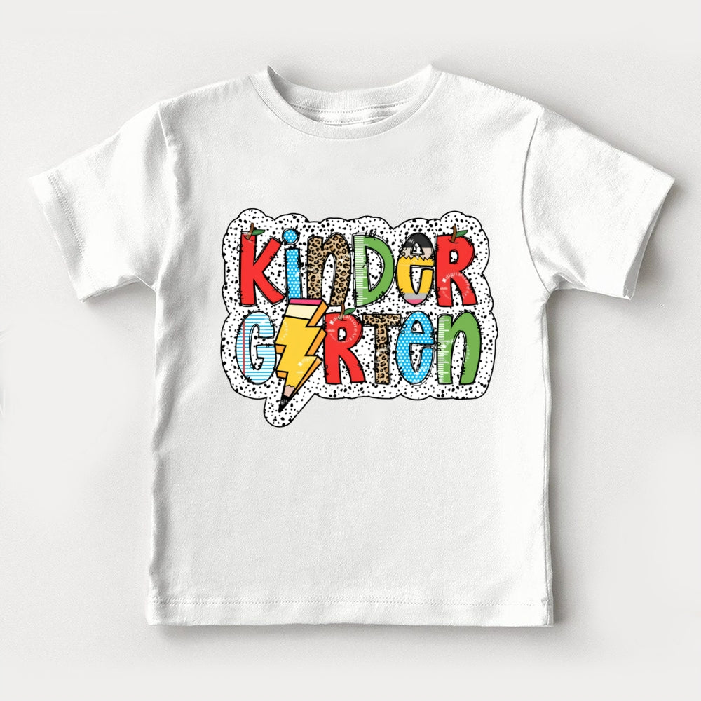 Kindergarten Colorful Letter Pencil Toddler T-Shirts