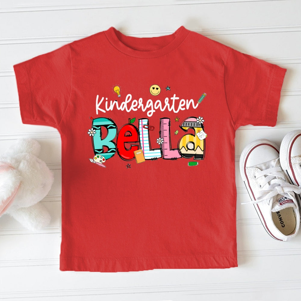 Personalized Name Kindergarten Back To School Toddler&Kids Tees