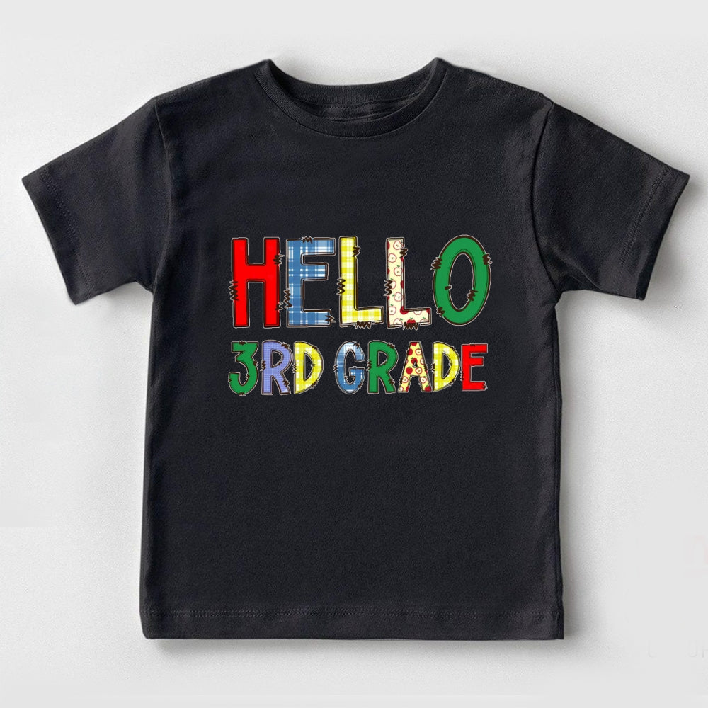 Personalized Grade Hello 3rd Grade Toddler&Kids Tees