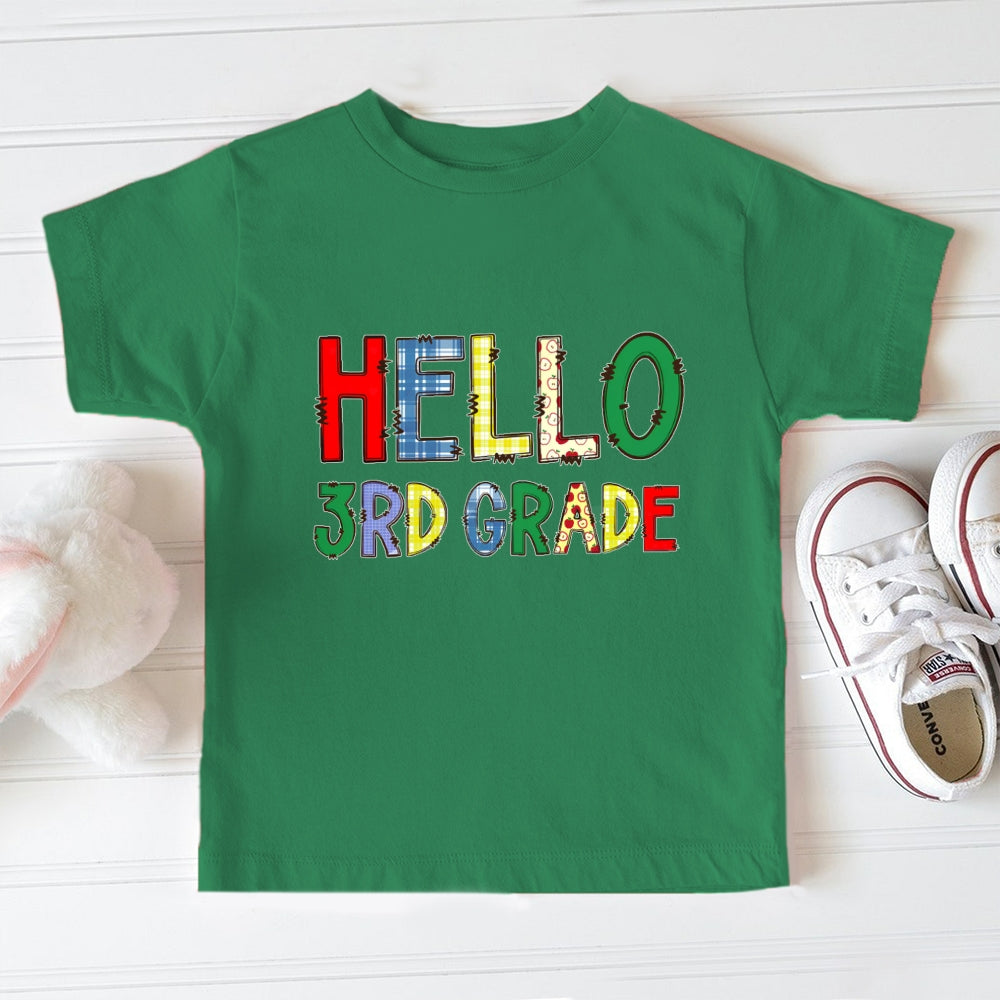 Personalized Grade Hello 3rd Grade Toddler&Kids Tees