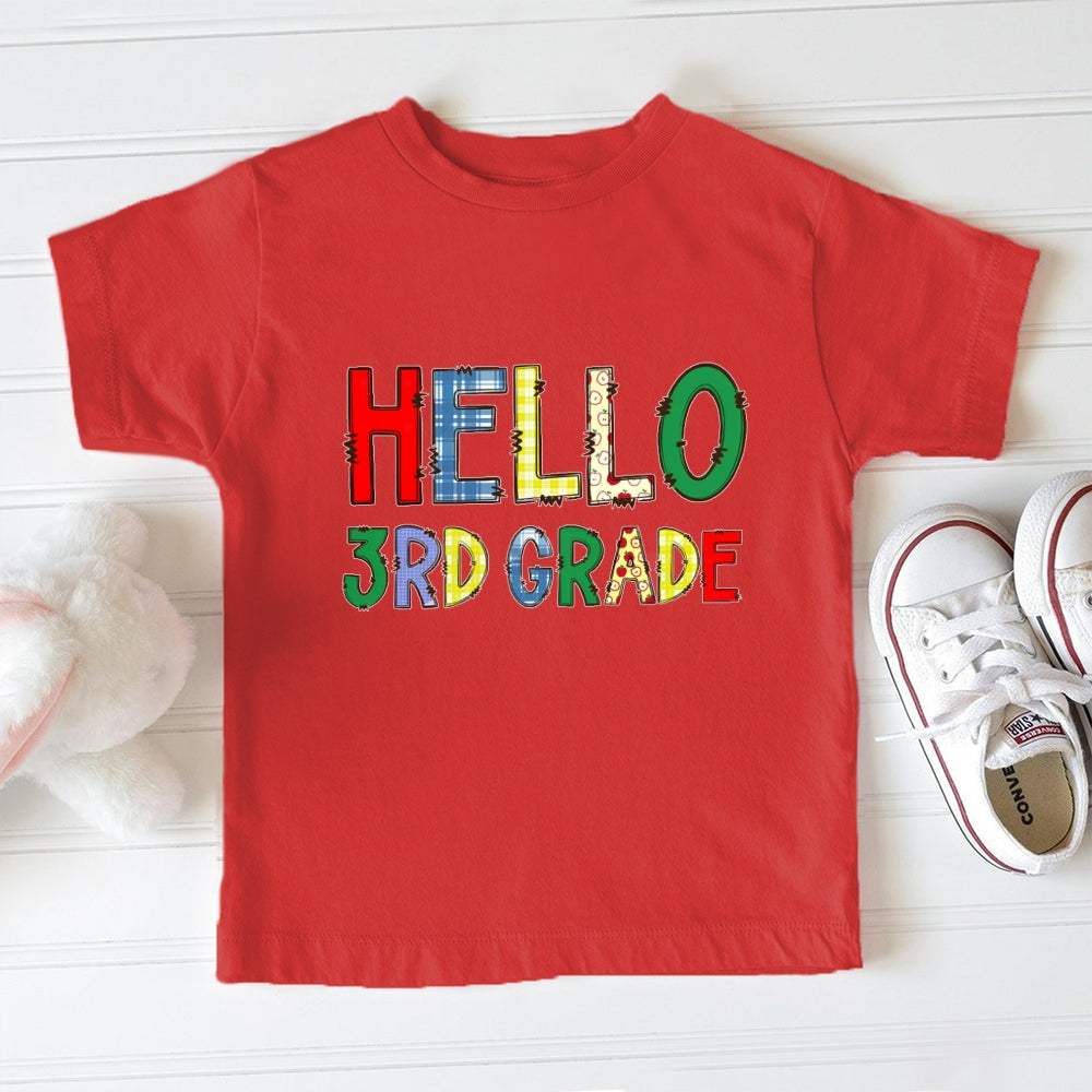 Personalized Grade Hello 3rd Grade Toddler&Kids Tees