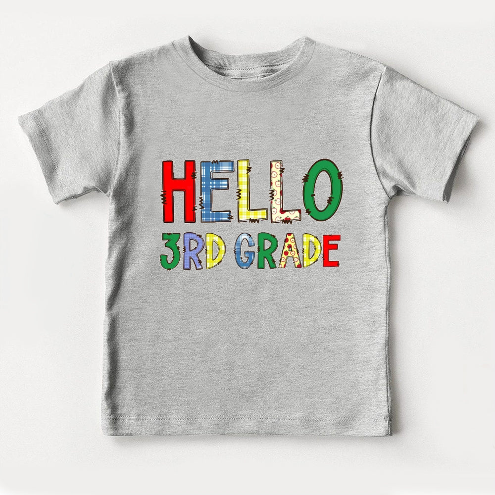 Personalized Grade Hello 3rd Grade Toddler&Kids Tees