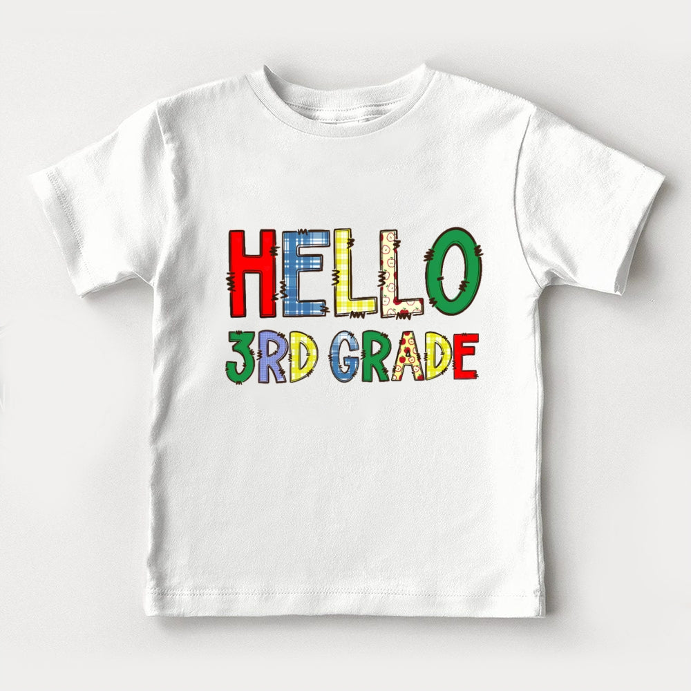 Personalized Grade Hello 3rd Grade Toddler&Kids Tees