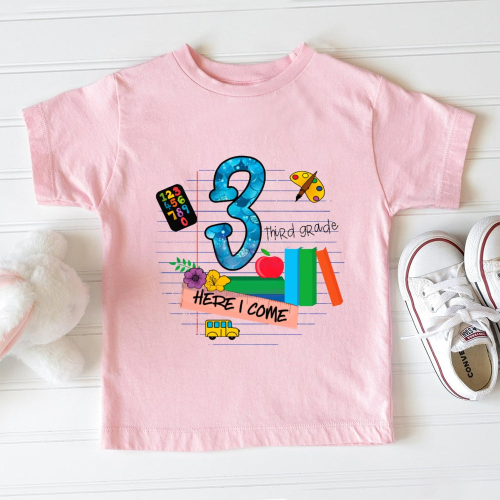 Personalized Grade Here I Come Back To School Toddler&Kids Tees