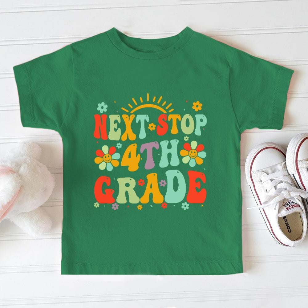 Personalized Grade Next Stop 4th Grade  Toddler&Kids Tees