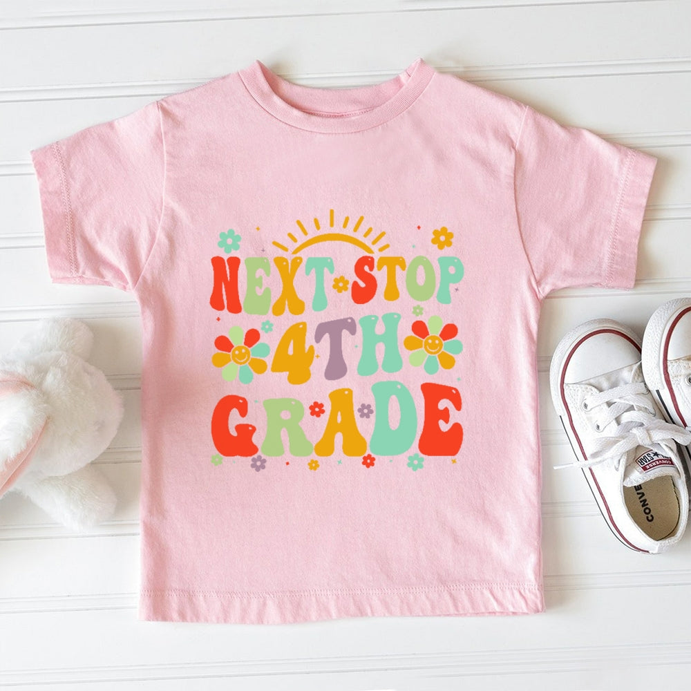 Personalized Grade Next Stop 4th Grade  Toddler&Kids Tees