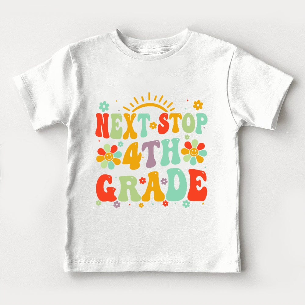 Personalized Grade Next Stop 4th Grade  Toddler&Kids Tees