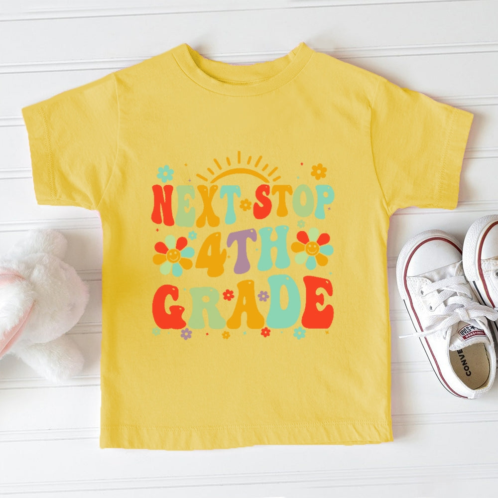 Personalized Grade Next Stop 4th Grade  Toddler&Kids Tees