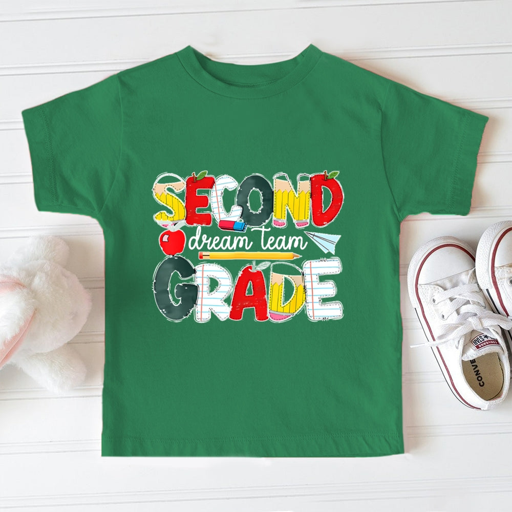 Personalized Grade Dream Team 2nd Grade  Toddler&Kids Tees