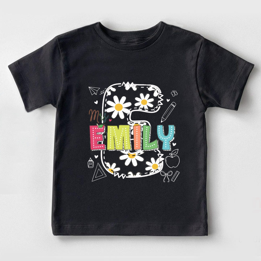 Personalized Name E Is For Emily Toddler&Kids Tees