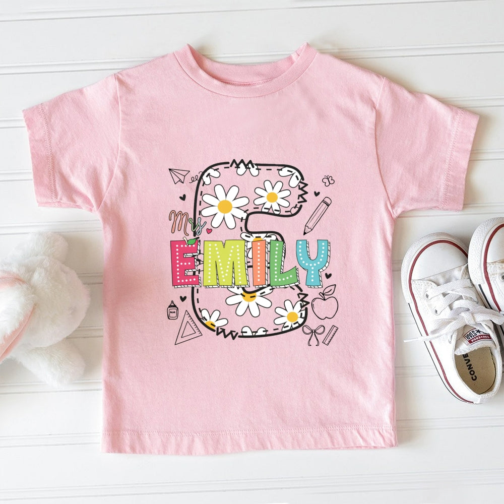 Personalized Name E Is For Emily Toddler&Kids Tees