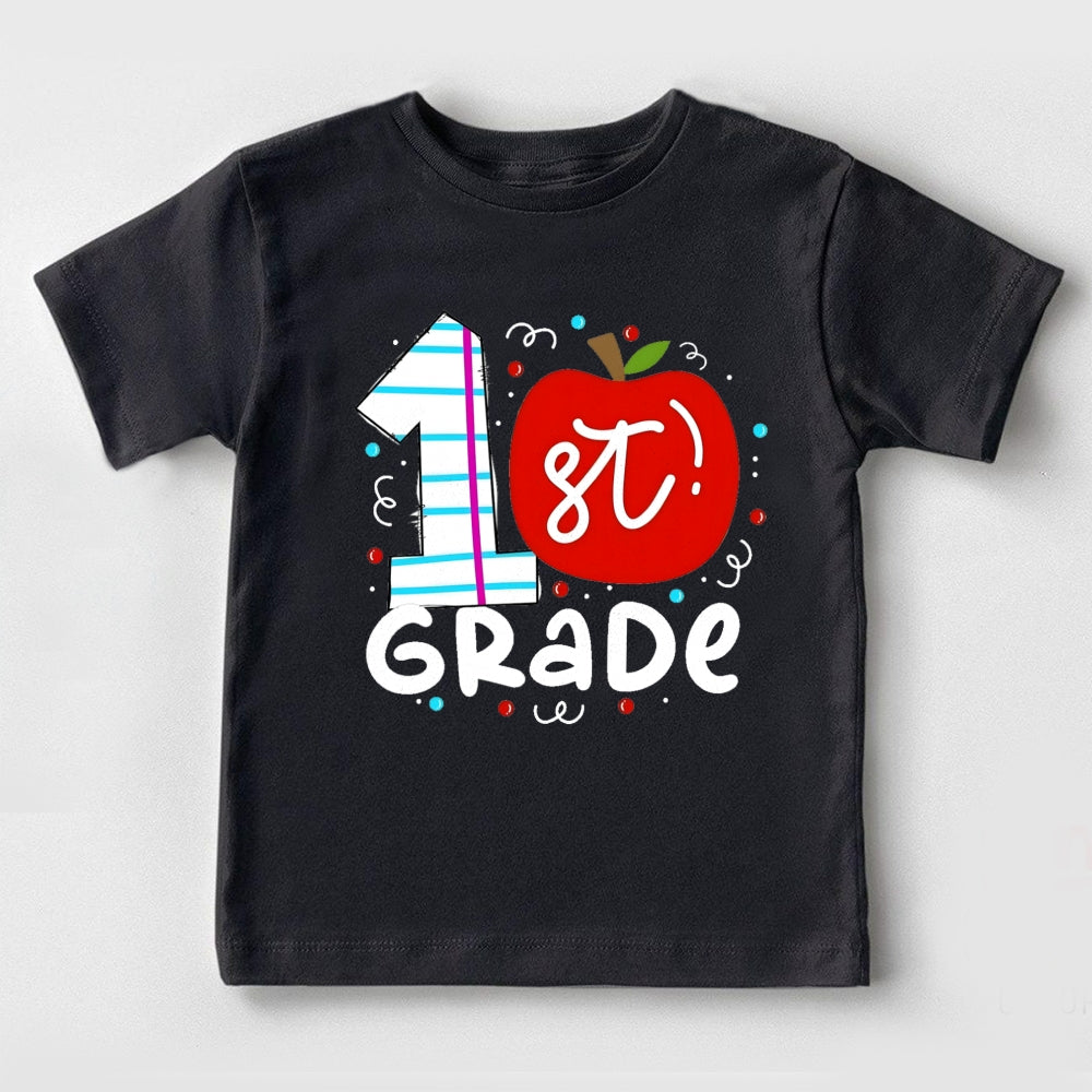Personalized Grade Red Apple Toddler&Kids Tees