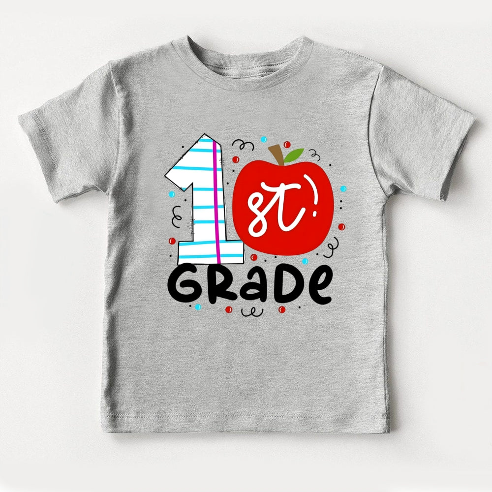 Personalized Grade Red Apple Toddler&Kids Tees