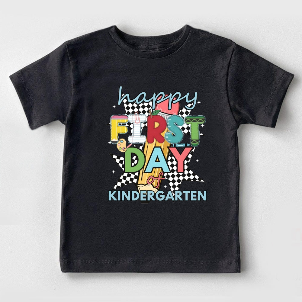 Personalized Grade Happy First Of Kindergarten Toddler&Kids Tees