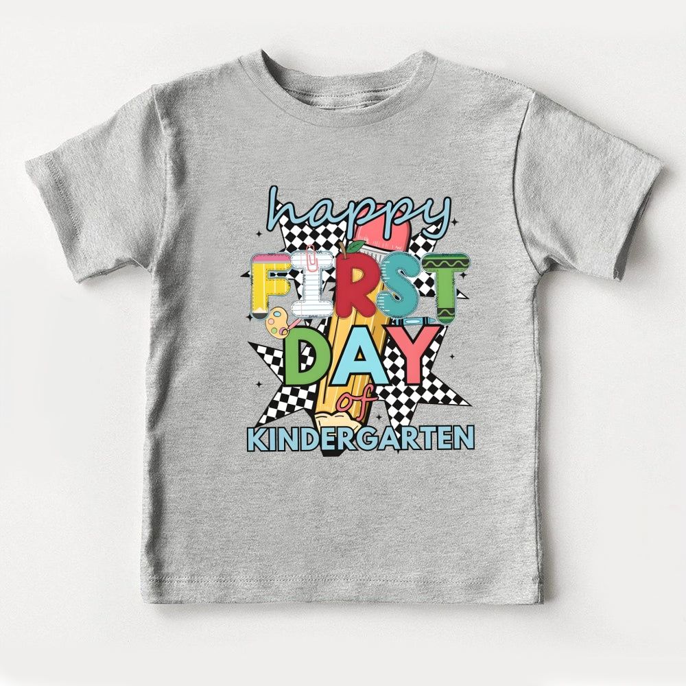 Personalized Grade Happy First Of Kindergarten Toddler&Kids Tees
