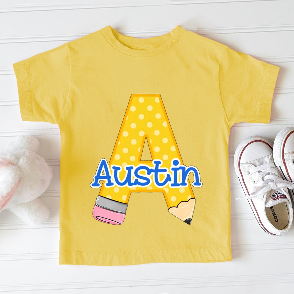 Personalized Name A is for Austin Toddler T-shirts