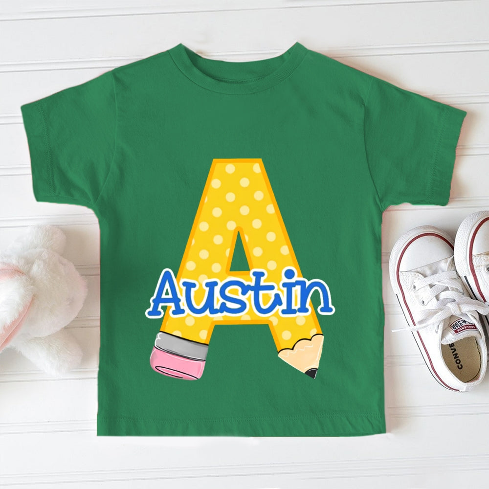 Personalized Name A is for Austin Toddler T-shirts