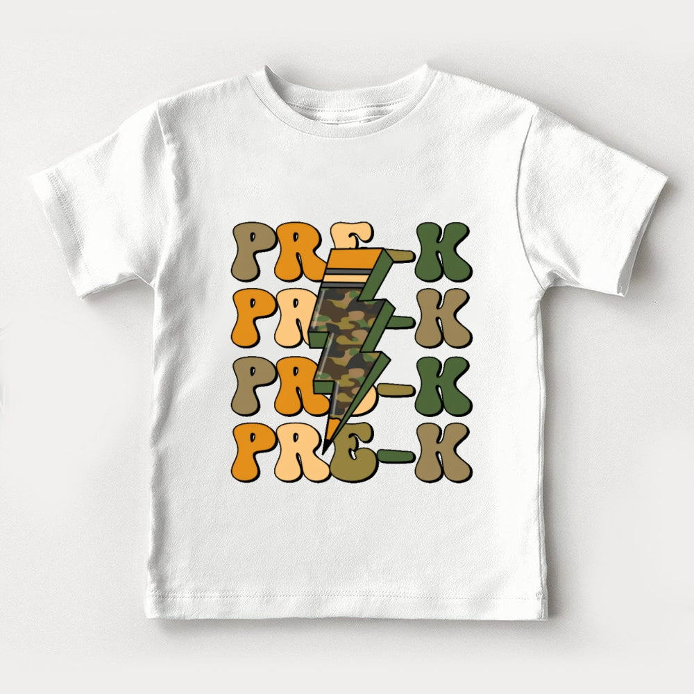 Personalized Grade Pre-K Camouflage Toddler T-shirts