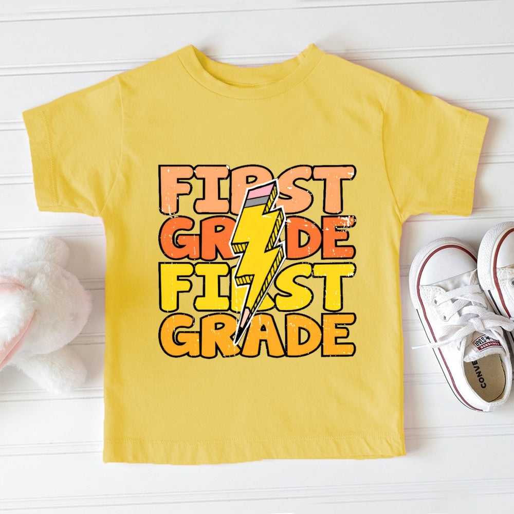 Personalized Grade First Grade Funny Toddler T-shirts