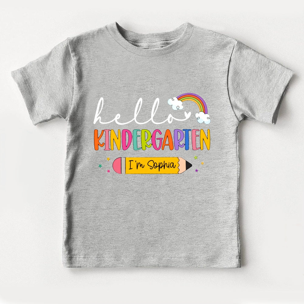 Personalized Name Kids Girls Hello Kindergarten First Day I'M Sophie Toddler T-shirts
