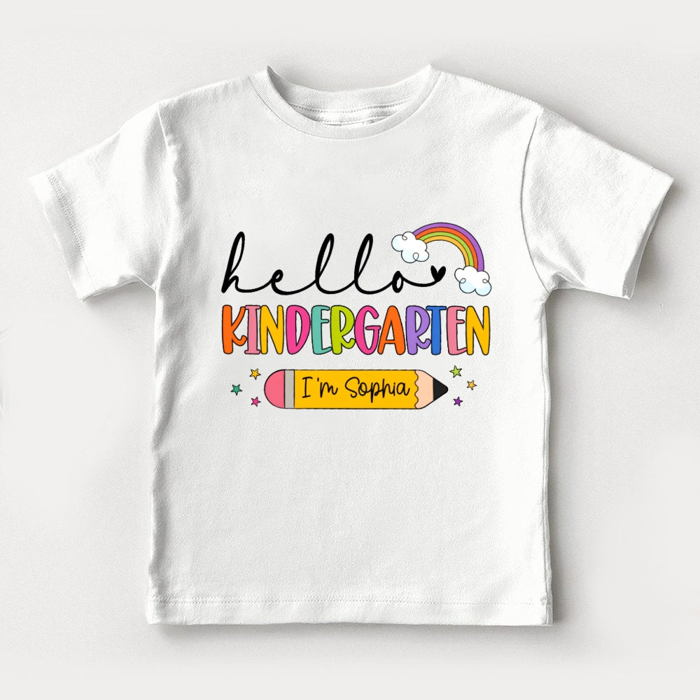 Personalized Name Kids Girls Hello Kindergarten First Day I'M Sophie Toddler T-shirts