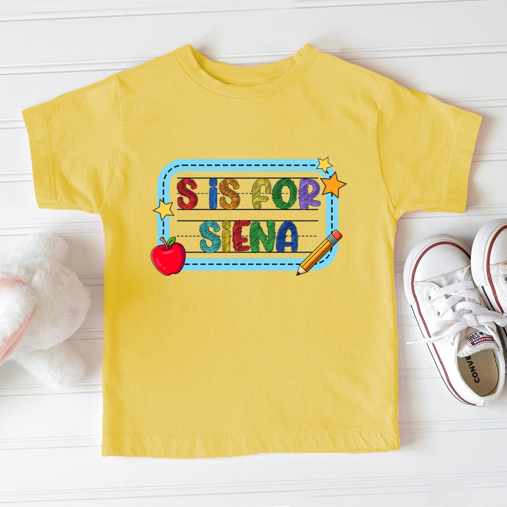 Personalized Name J Is For Julian Toddler T-shirts