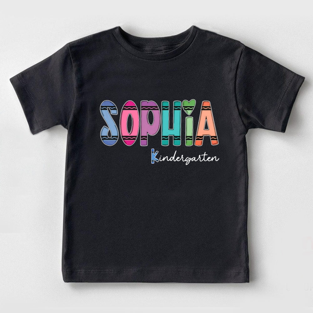 Personalized Name And Grade Sophia Kindergarten Toddler T-shirts
