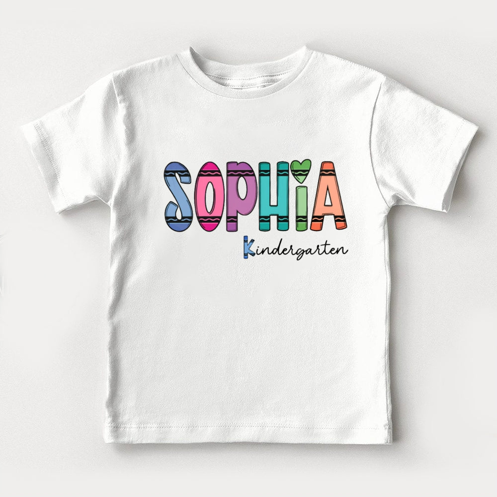 Personalized Name And Grade Sophia Kindergarten Toddler T-shirts
