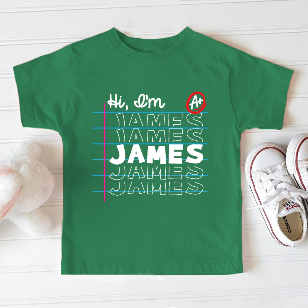 Personalized Name Hi I'm James Toddler T-shirts