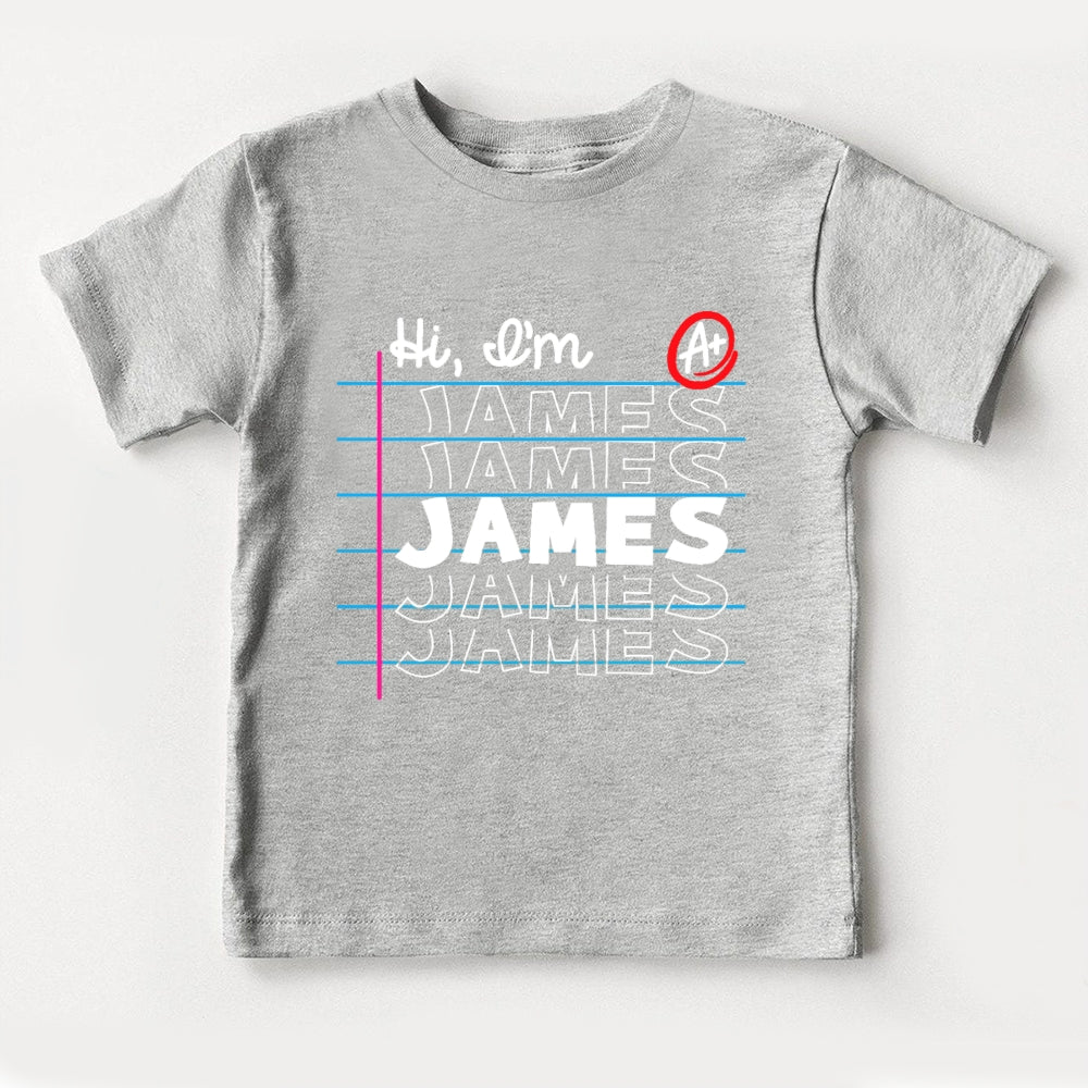 Personalized Name Hi I'm James Toddler T-shirts