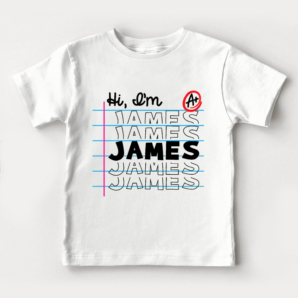 Personalized Name Hi I'm James Toddler T-shirts