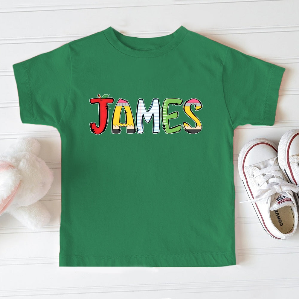 Personalized Name Letters Funny Toddler T-shirts