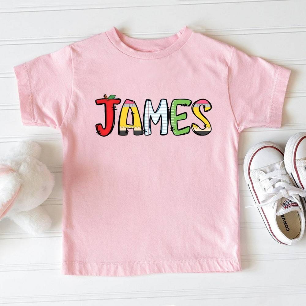 Personalized Name Letters Funny Toddler T-shirts