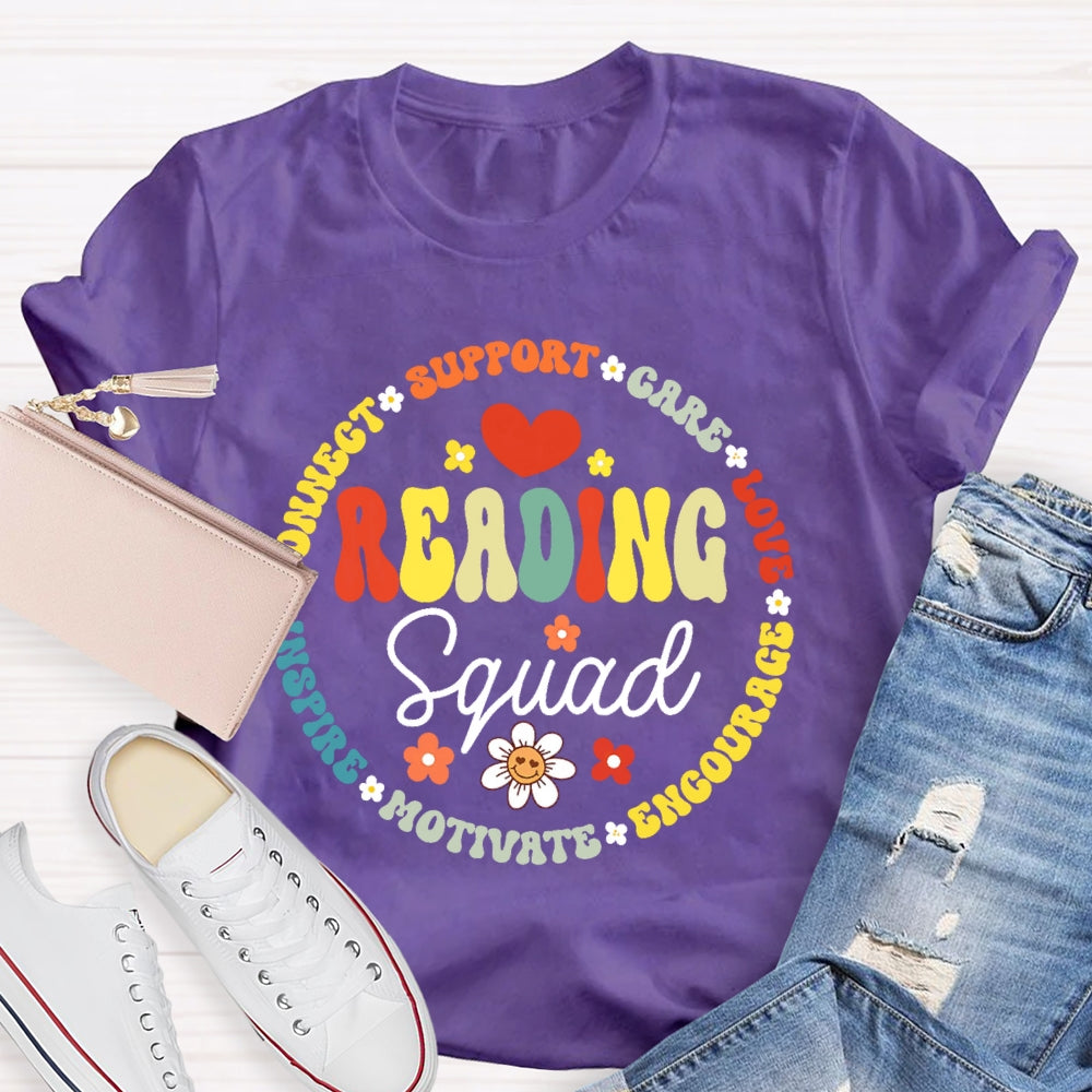 Reading Squad Letters Funny T-shirt