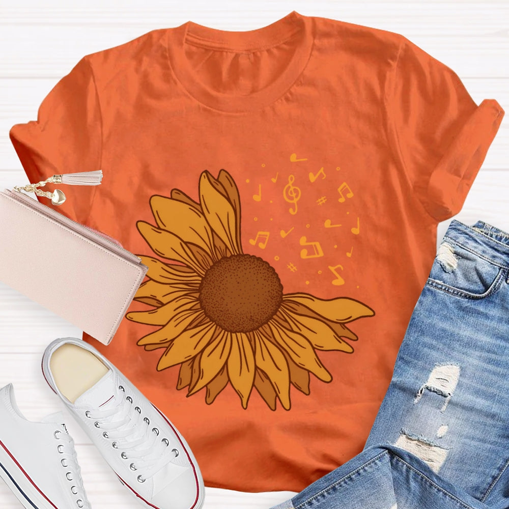 Sunflower Music Funny T-shirt