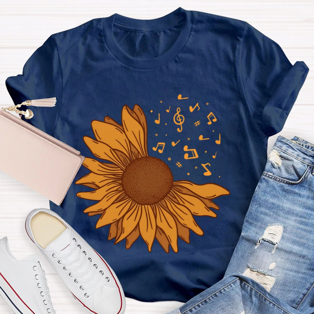 Sunflower Music Funny T-shirt