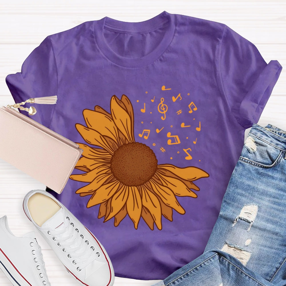 Sunflower Music Funny T-shirt