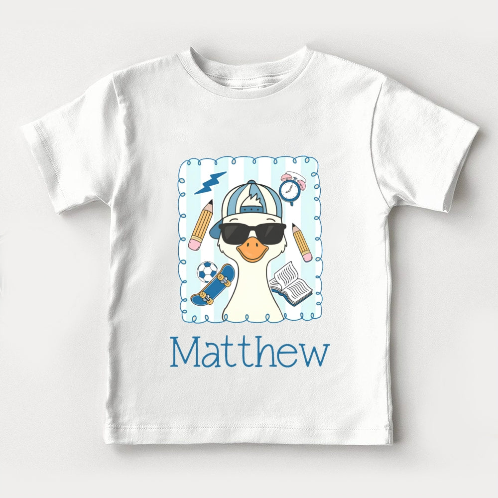 Personalized Name Cool Duck Toddler T-shirts